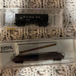 Model Railroad Black and Brown Train Set